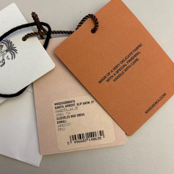 Nanuskha Satin Apricot Narita Dress - WITH TAGS - Picture 7 of 7
